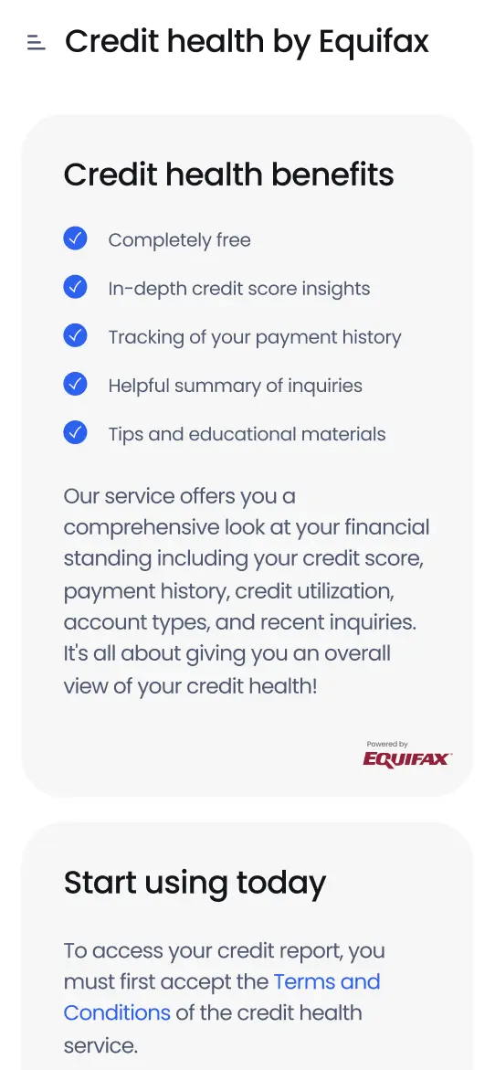 2. Unlock Credit Health Access Get a decision instantly after completing our paperless loan application.