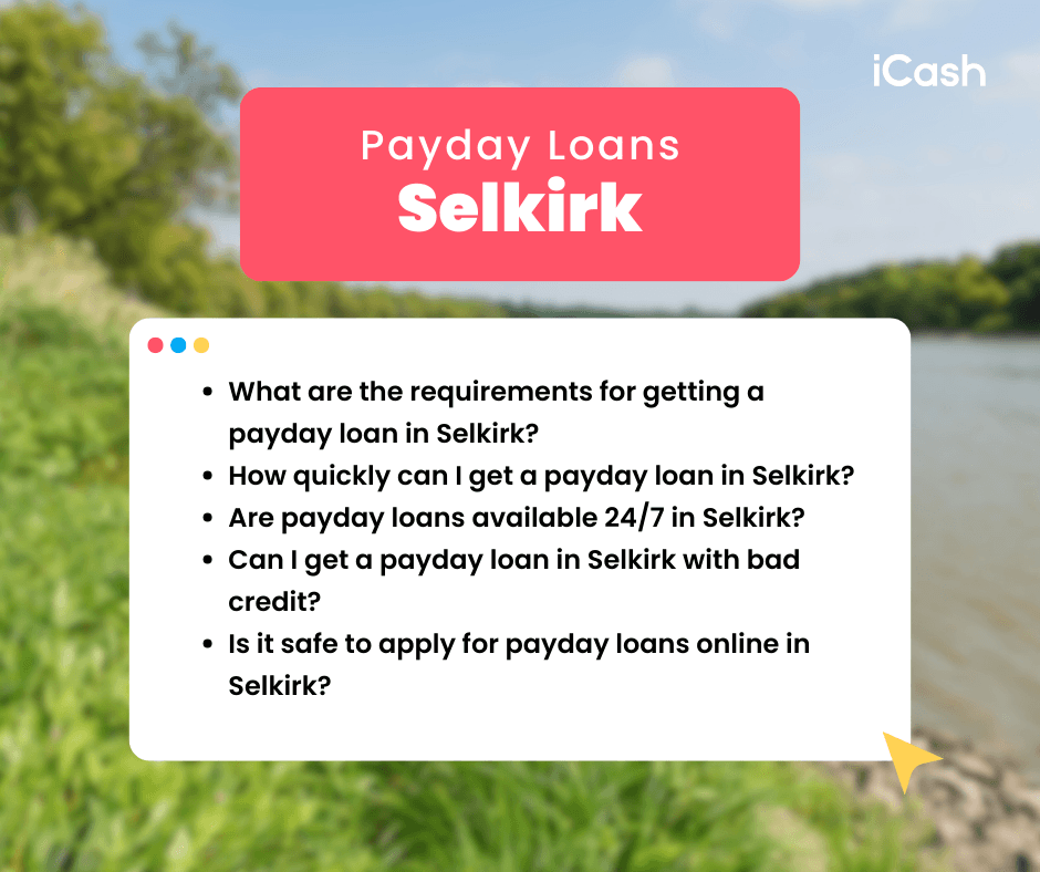 Payday Loans in Selkirk Payday Loans Selkirk