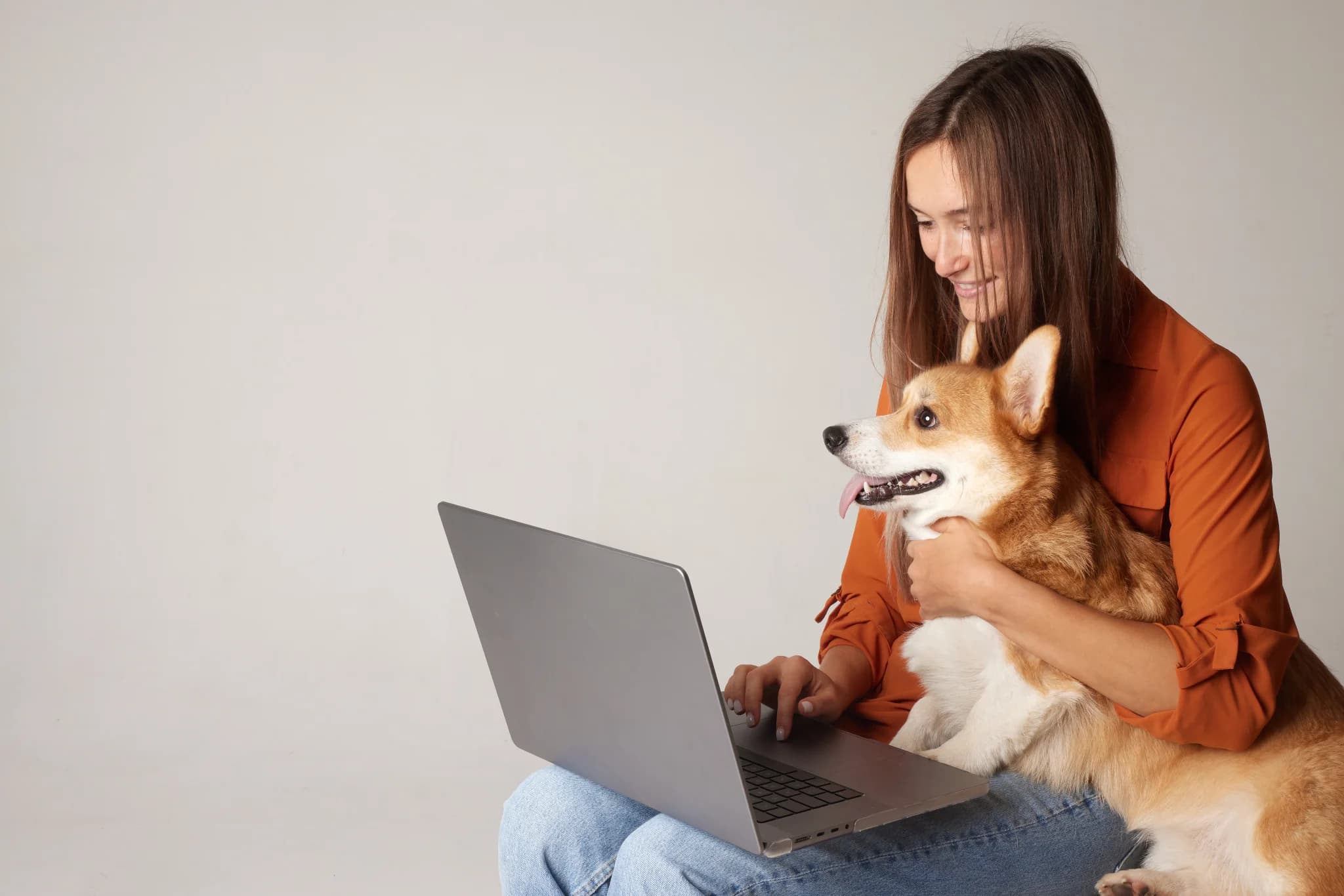 Woman checking online subscriptions on laptop